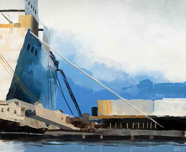 cargo ship unloading