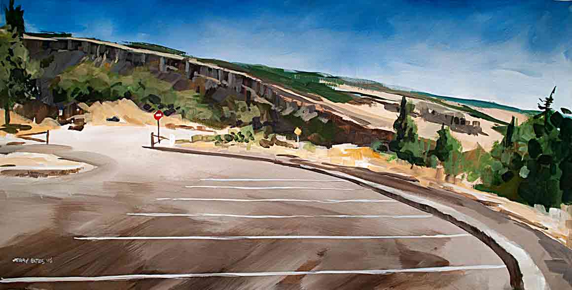 empty parking lot at recreational site